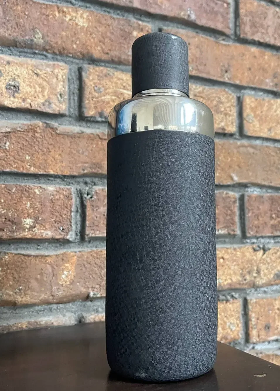 Roselli Trading Company Bar Cocktail Shaker Black Velvet Stainless Steel NEW